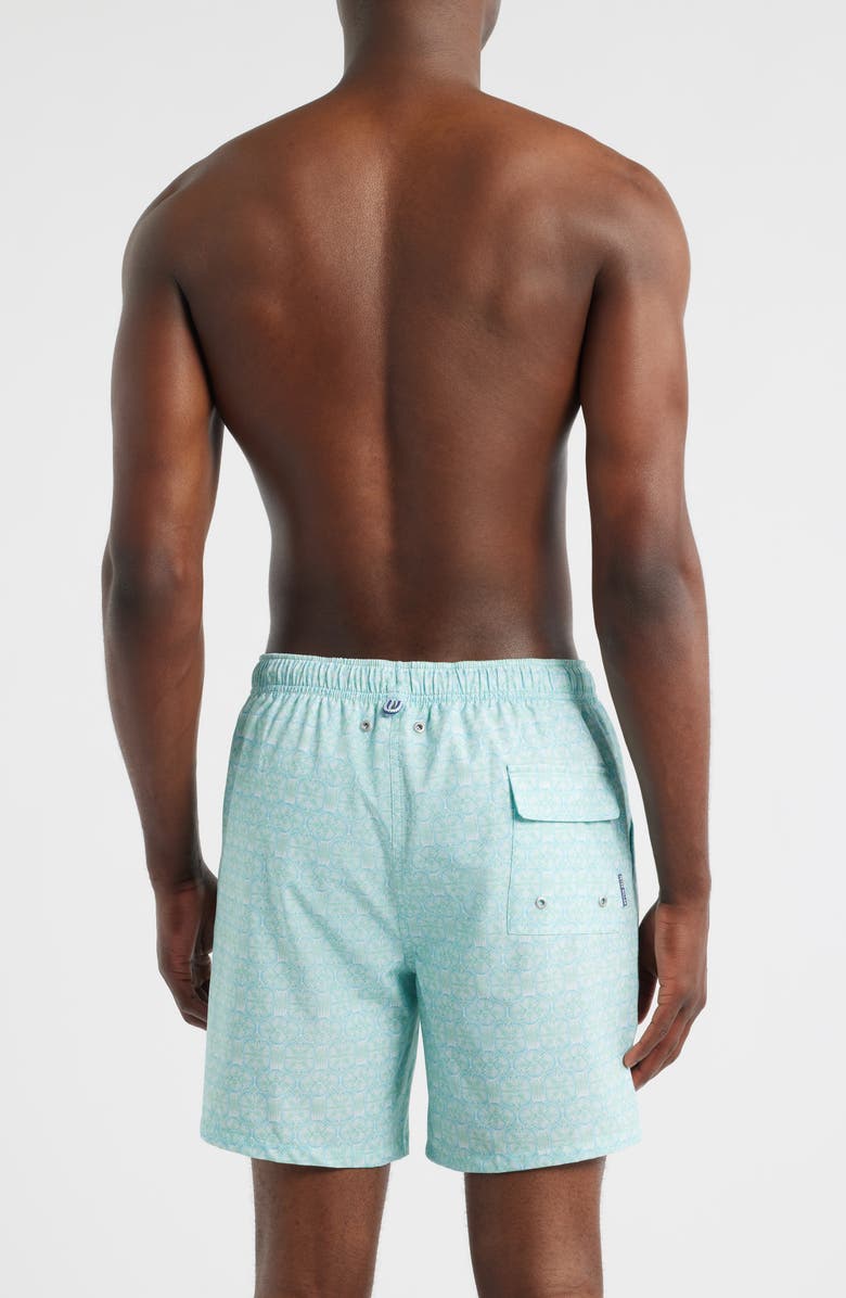 Peter Millar Tide Lines Swim Trunks, Alternate, color, Rainforest