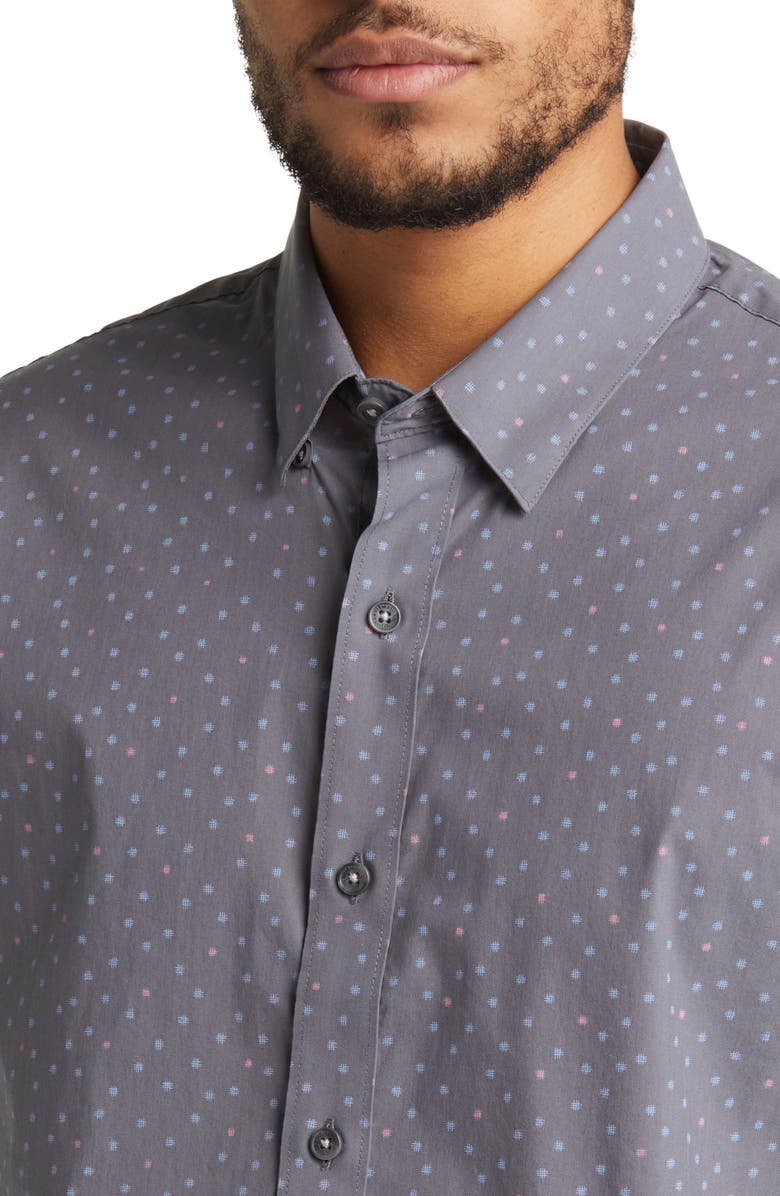 TravisMathew Derecho Short Sleeve Button-Up Shirt, Alternate, color, 