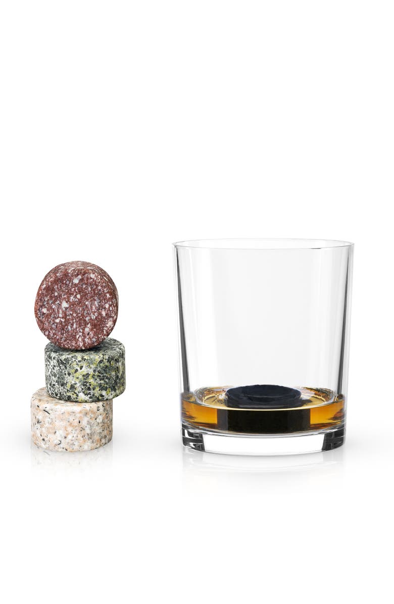 Viski Glacier Rocks Multi-Color Granite Stones Set of 4, Alternate, color, Assorted