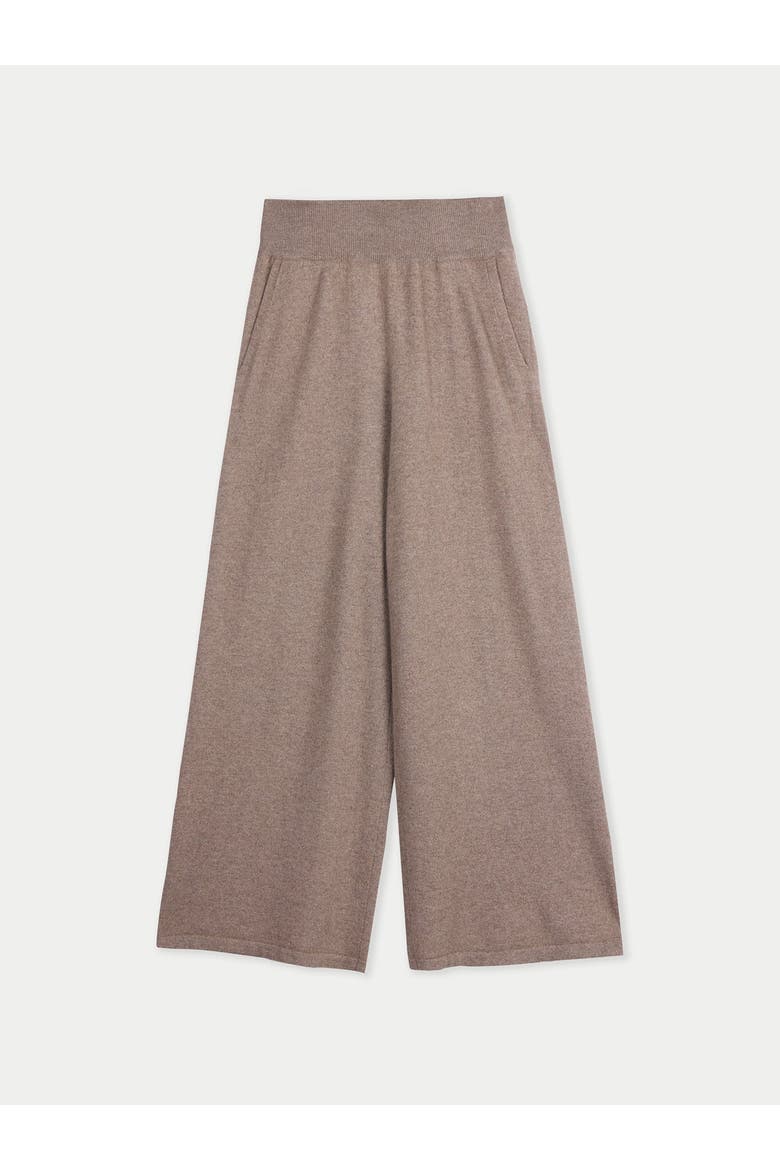 Wide-Leg Cashmere Pants, Alternate, color, taupe