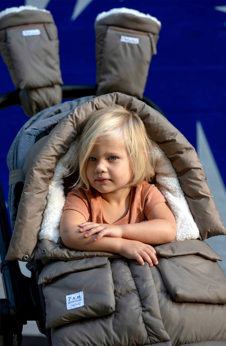 7 A.M. Enfant 212 evolution<sup>®</sup> Extendable Stroller & Car Seat Waterproof Footmuff, Alternate, color, Chestnut