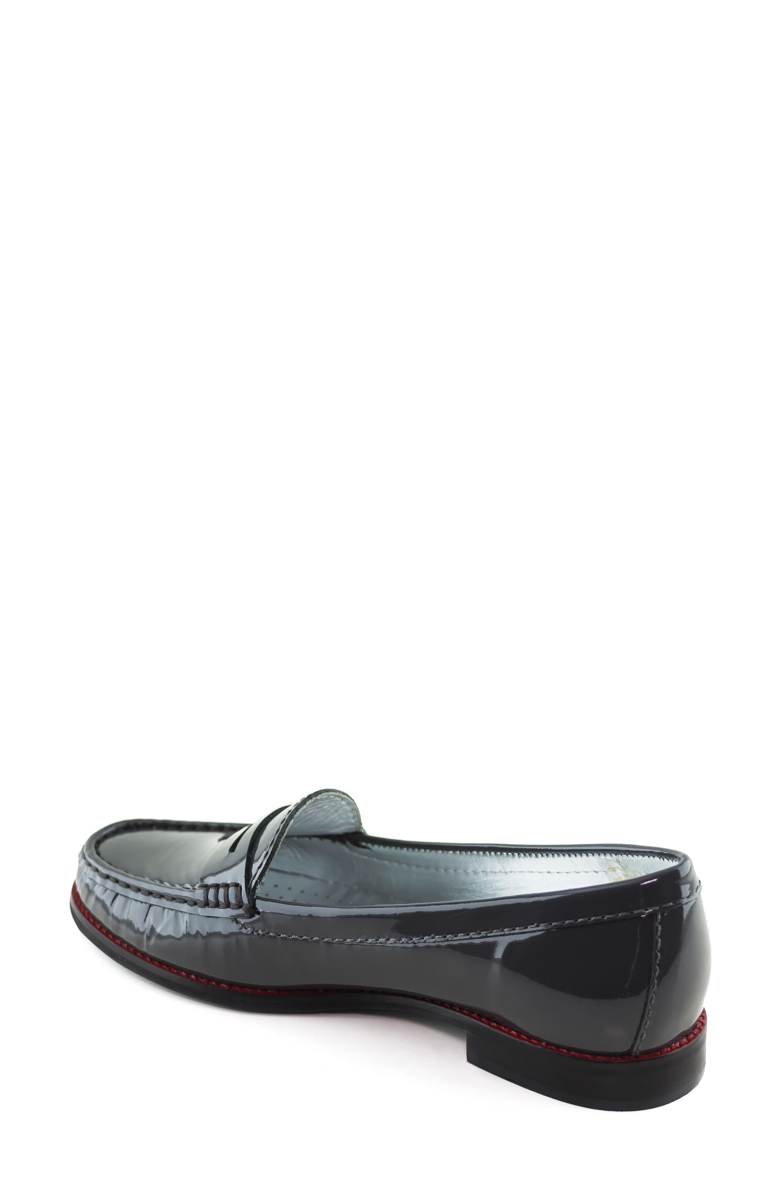 East Village Patent Leather Penny Loafer, Alternate, color, GREY PATENT