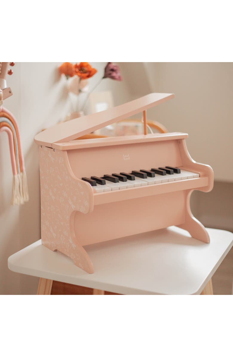 Label Label Wooden Piano Pink Musical Instrument Toy, Dragonfly & Nature,3+, Alternate, color, Multicolored