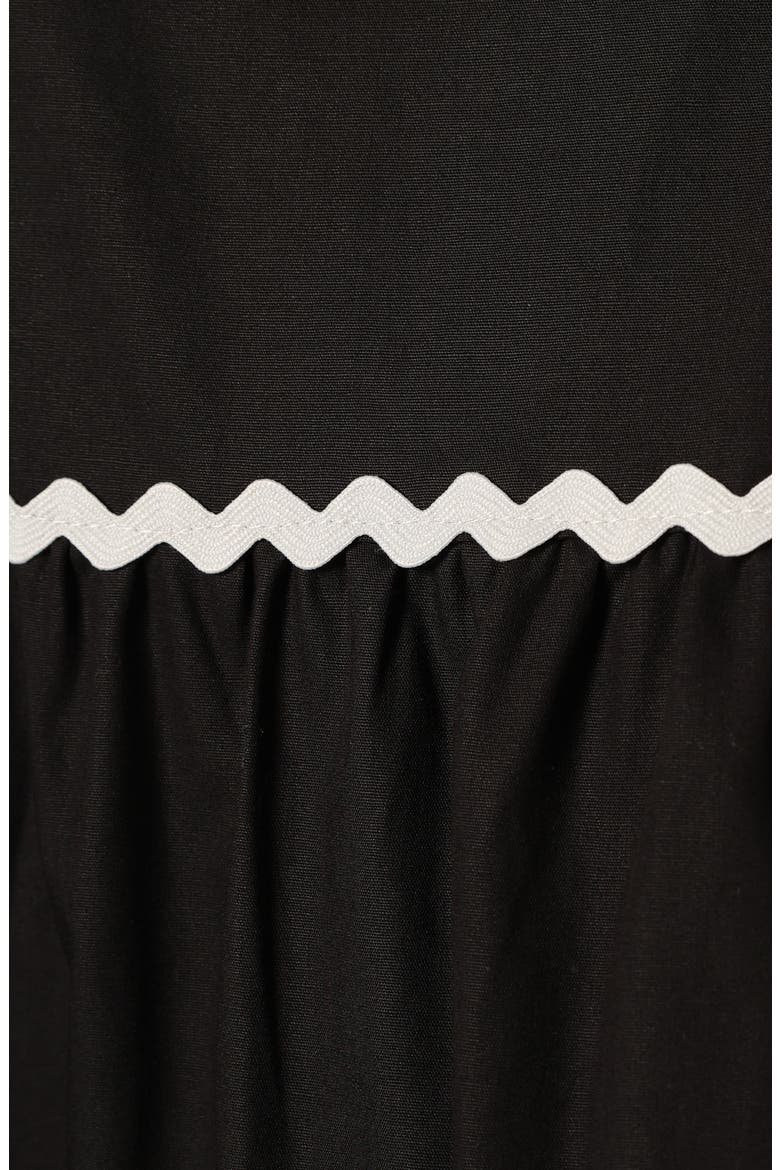 Loella Tiered Midi Dress, Alternate, color, BLACK