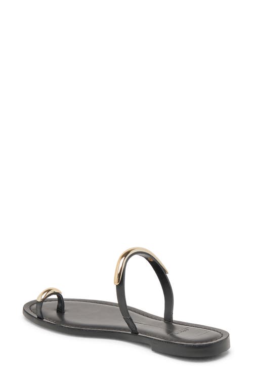 Dolce Vita Wink Slide Sandal In Black Leather