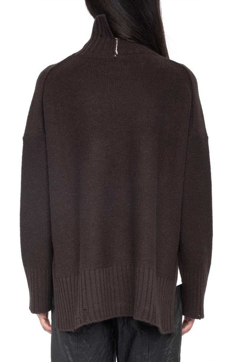 Zadig & Voltaire Bleeza Western Skull Merino Wool Sweater, Alternate, color,