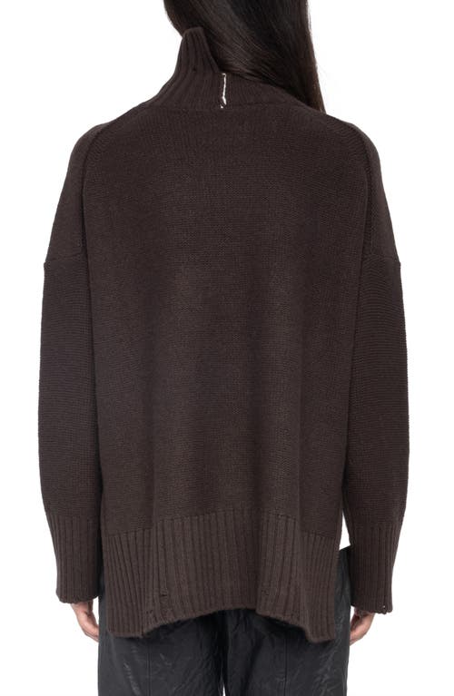 Zadig & Voltaire Bleeza Skull-embellished Turtleneck Sweater In Brown