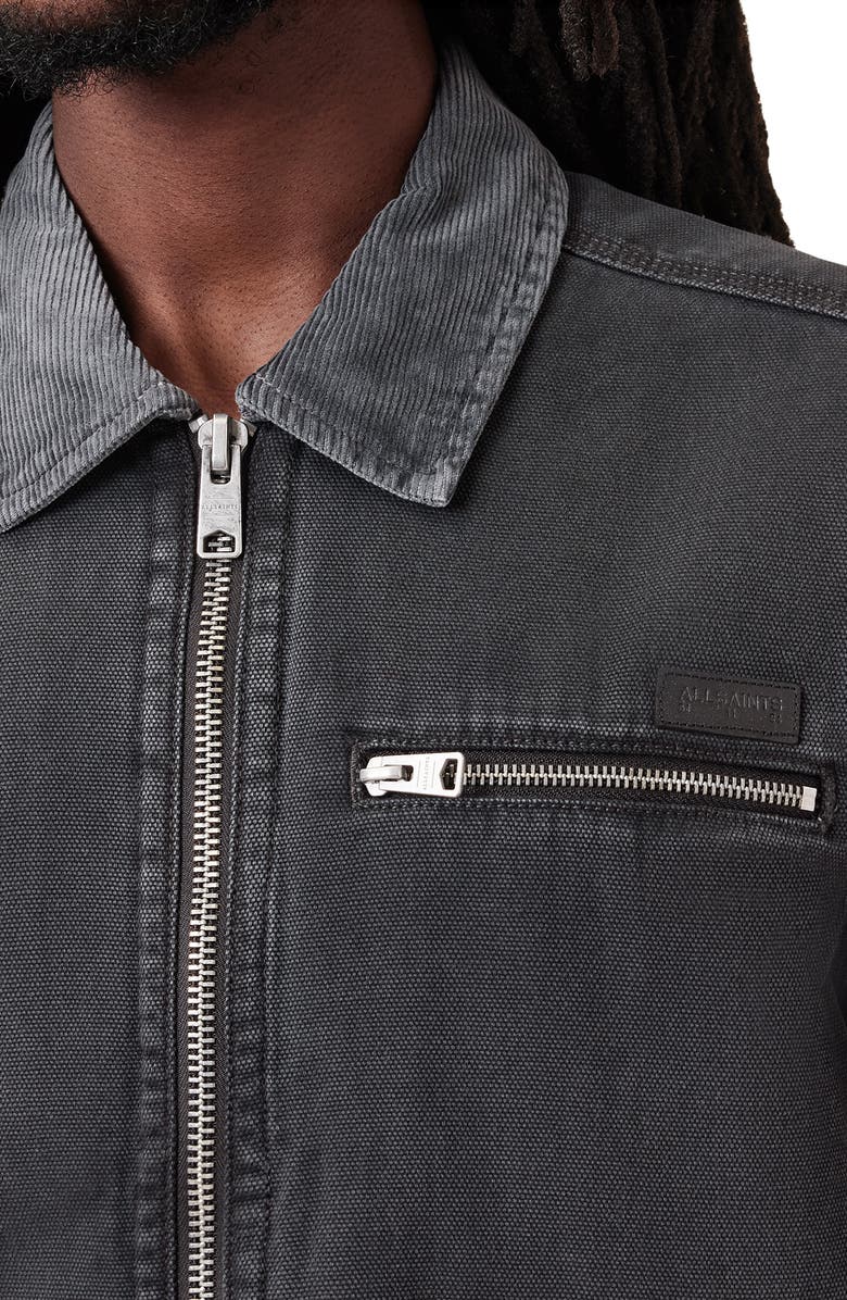 AllSaints Rothwell Distressed Denim Jacket, Alternate, color, Tumbled Grey