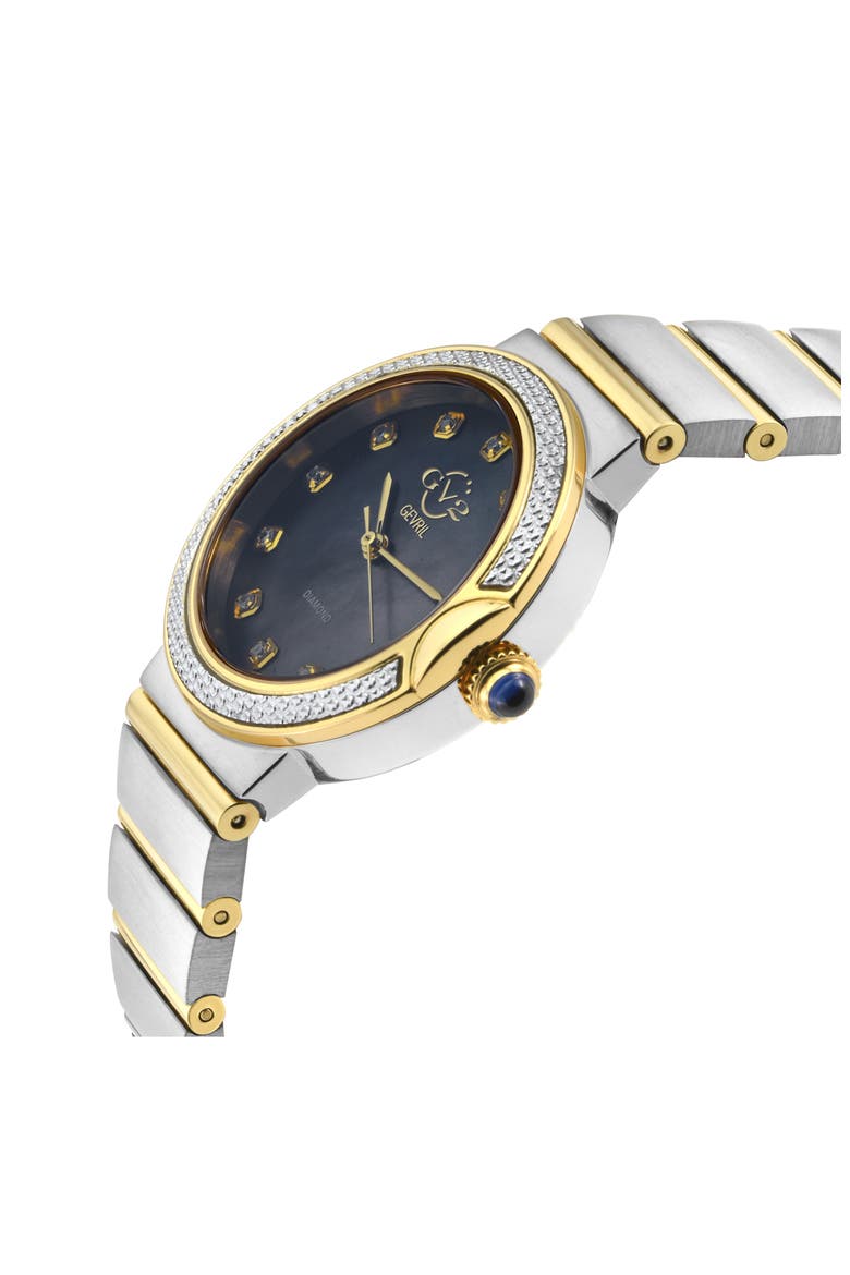 Sorrento Swiss Quartz Diamond Bracelet Watch, 32mm, Alternate, color, TWO TONE