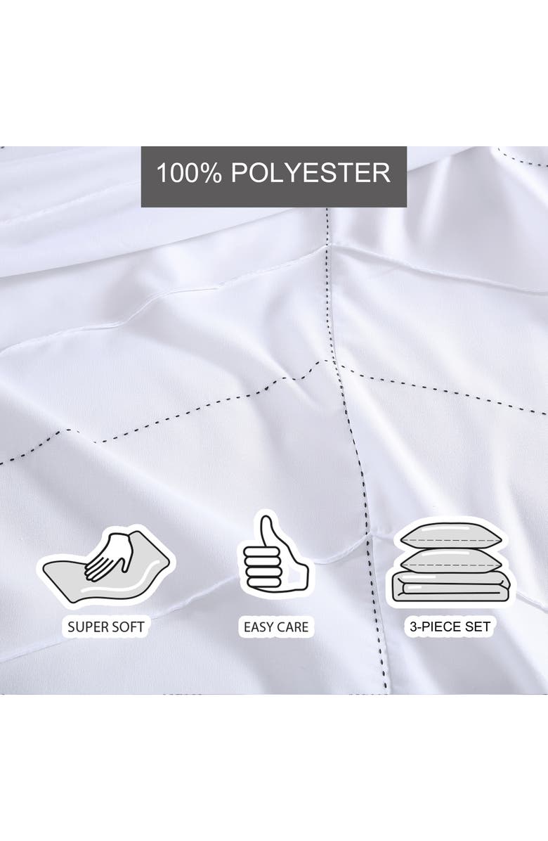 CITY SCENE Courtney Microfiber Duvet Cover Set, Alternate, color, White