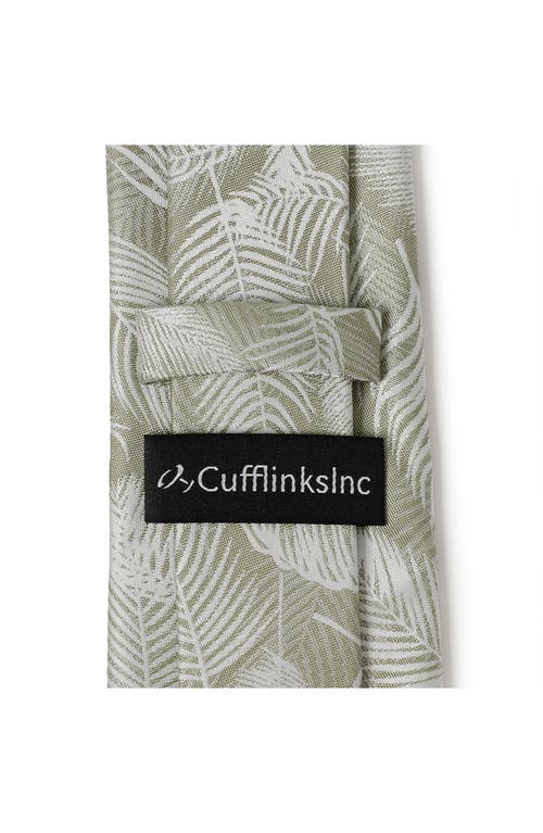 Cufflinks, Inc . Palm Leaf Print Silk Blend Tie In Green
