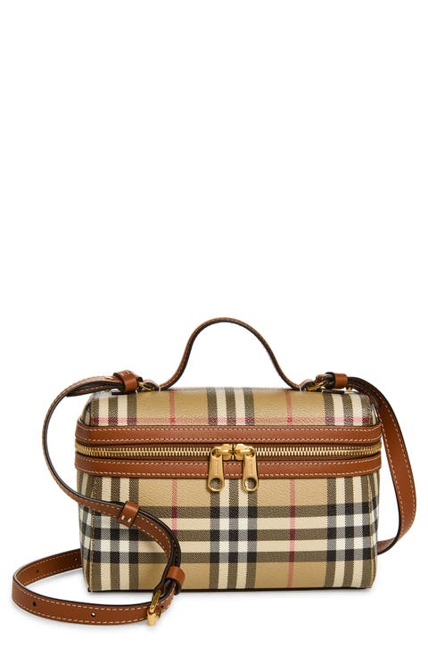 Check Coated Canvas Vanity Case