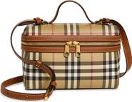 Burberry Check Coated Canvas Vanity Case