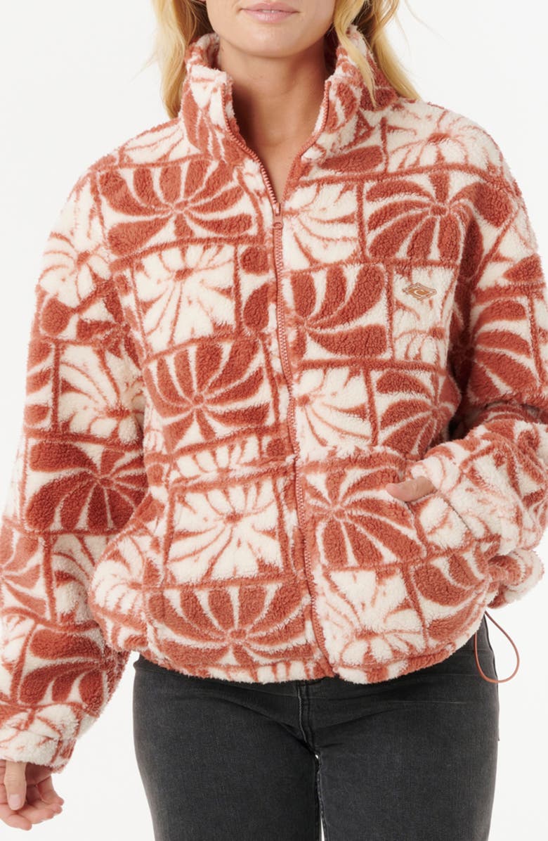 Rip Curl Williams Fleece Jacket, Main, color, Brick