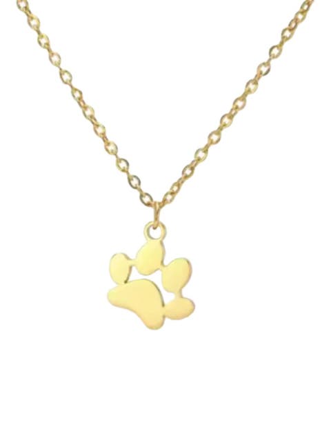 EverPaw Single Paw Print Gold Plated Necklace