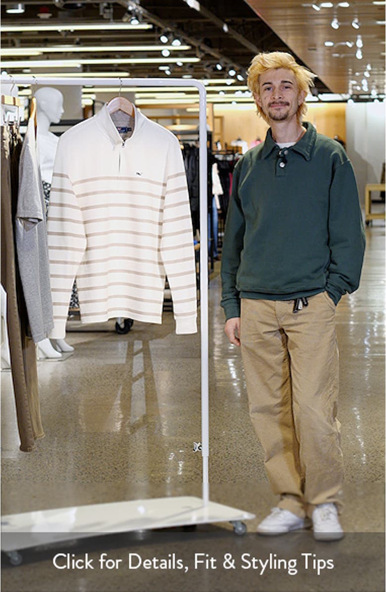 Saltwater Breton Stripe Quarter Zip Pullover, sales video thumbnail