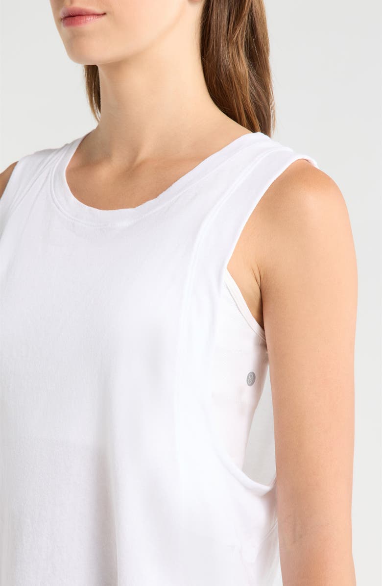 Year of Ours Flow Crop Muscle Tank, Alternate, color, White
