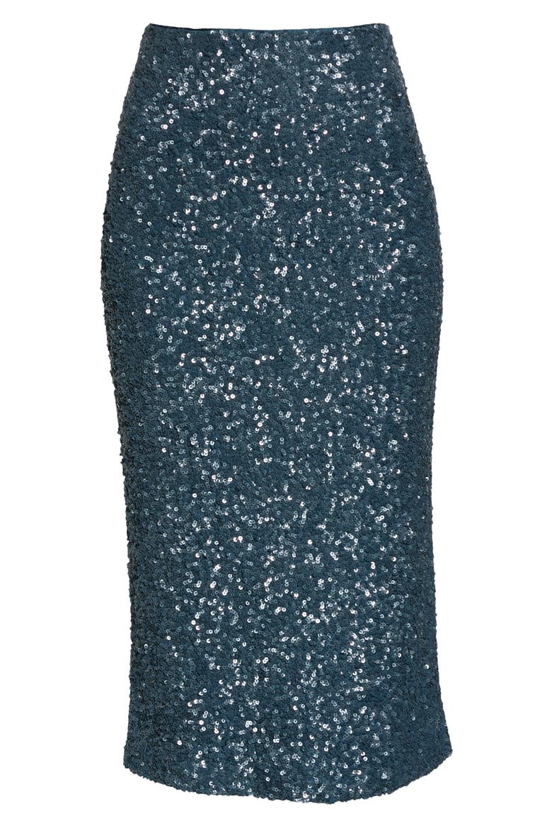 Casey Sequin Midi Skirt, Alternate, color, BLUE STORM