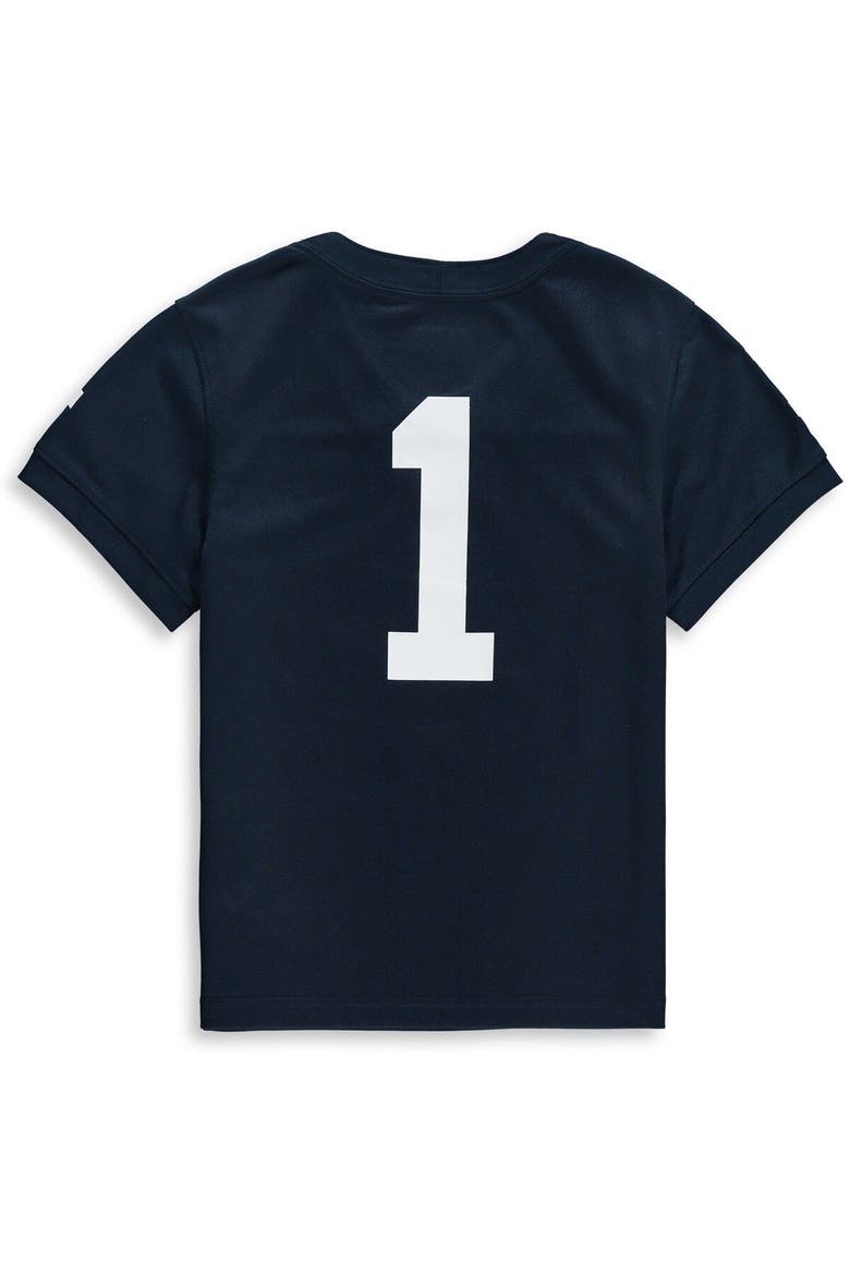 Preschool Nike #1 Navy Penn State Nittany Lions Team Replica Football Jersey, Alternate, color, Navy
