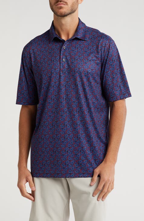 Paisley Print Performance Stretch Golf Polo