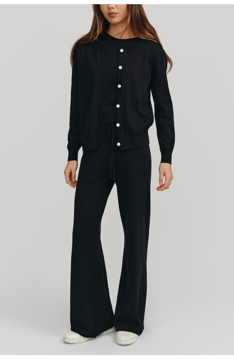 Kathryn McCarron Halle Cardigan, Alternate, color, Black