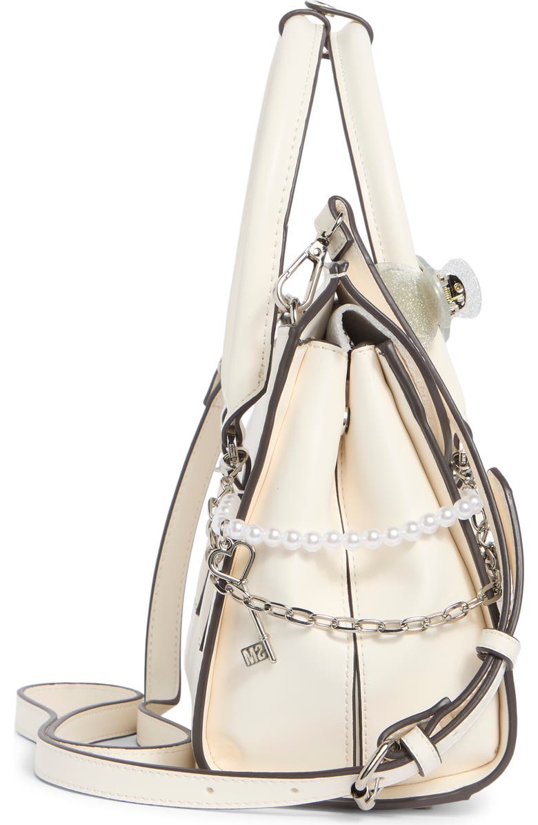 Steve Madden Bmimi Faux Leather Satchel, Alternate, color, Ivory