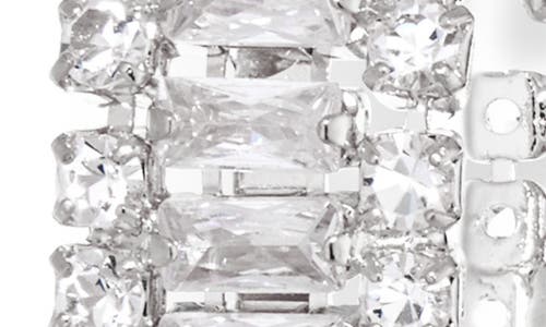 Tasha 30mm Crystal Hoop Earrings In Silver/crystal