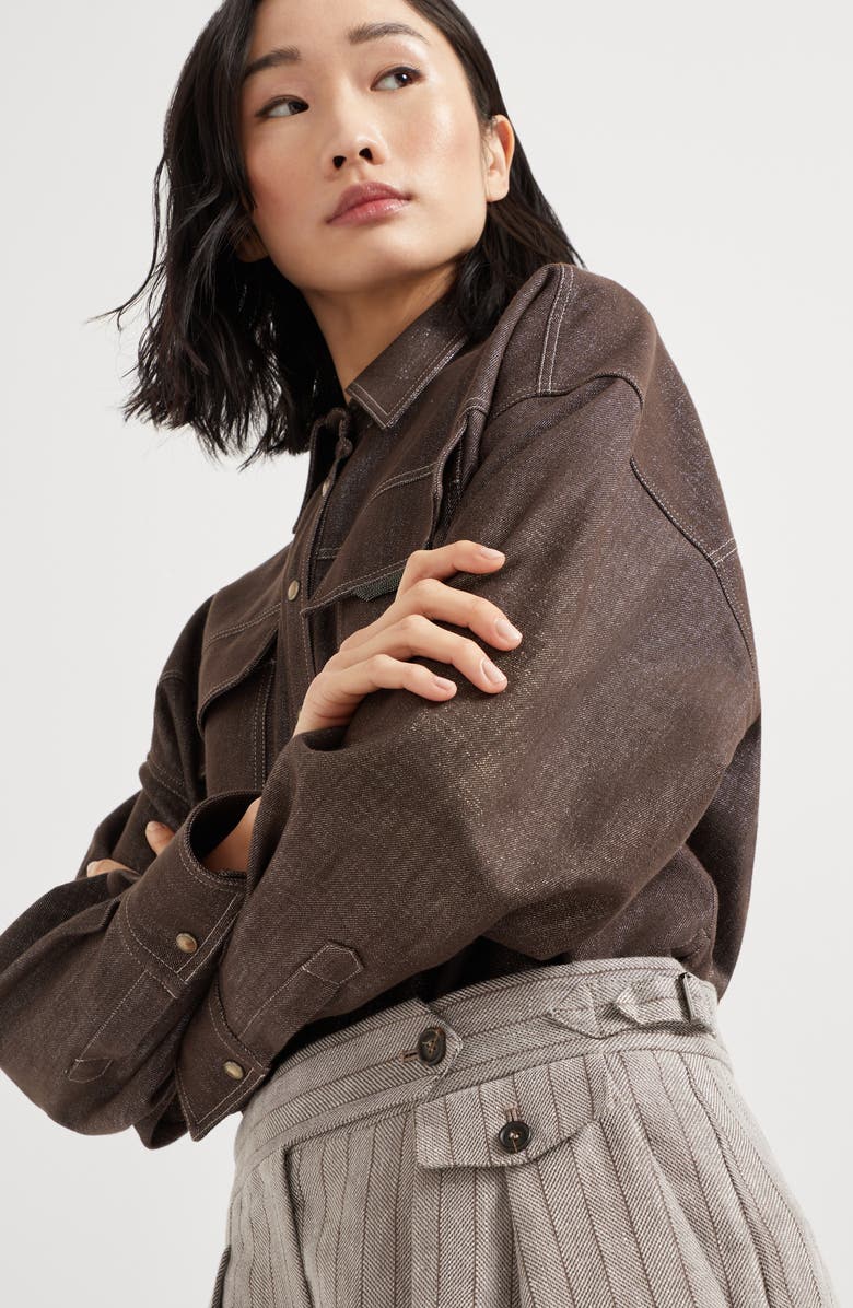 Brunello Cucinelli City Bermuda shorts with monili, Alternate, color, 