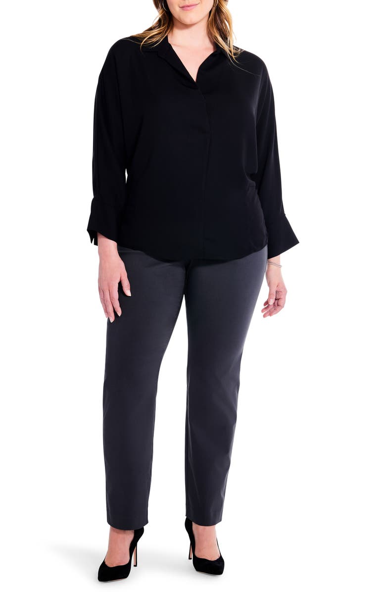 NIC+ZOE Flowing Ease Blouse, Alternate, color, Black Onyx