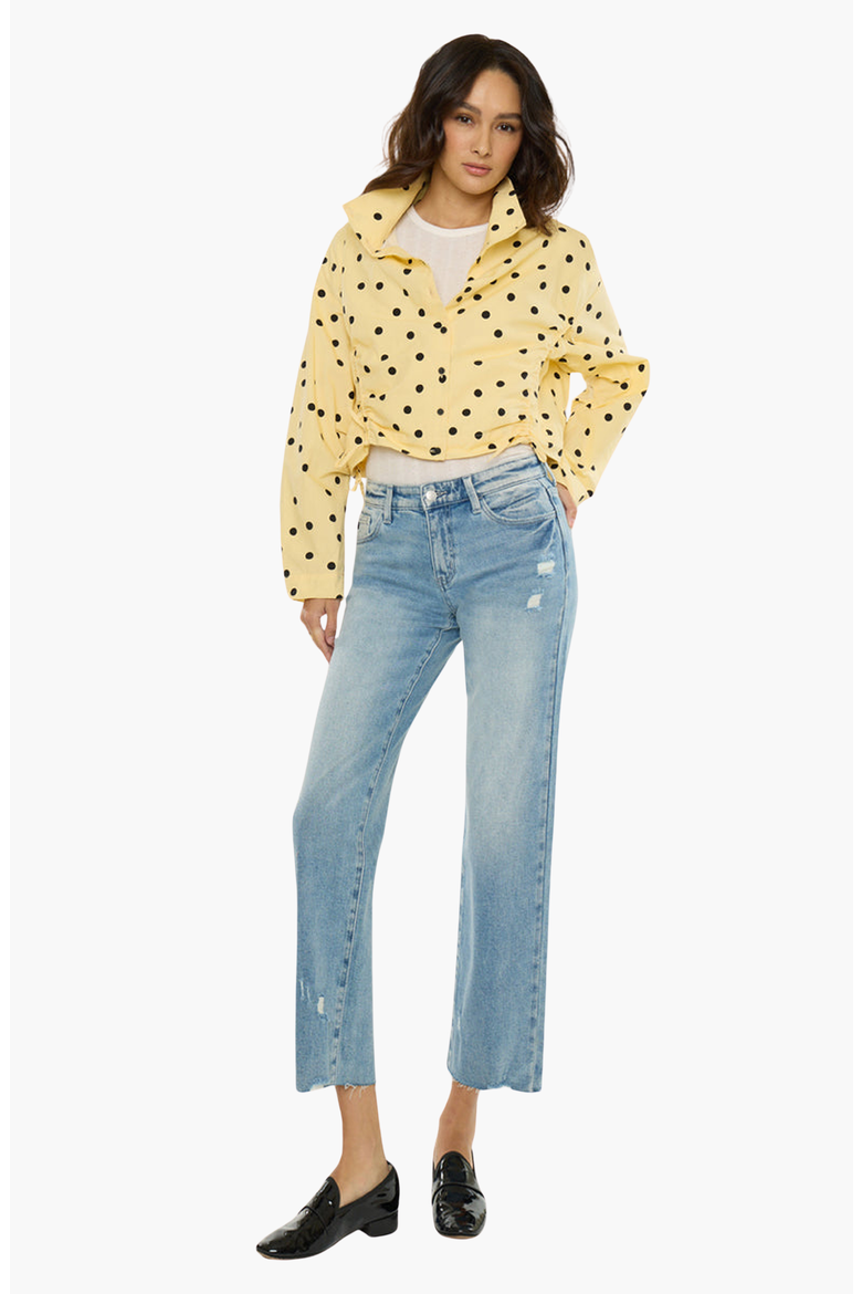 Alice Essentials Mid Rise True Straight Jeans, Alternate, color, Mid-Dark Wash