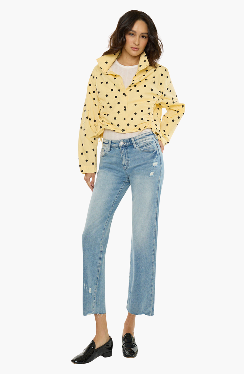KanCan Alice Essentials Mid Rise True Straight Jeans, Alternate, color, Mid-Dark Wash