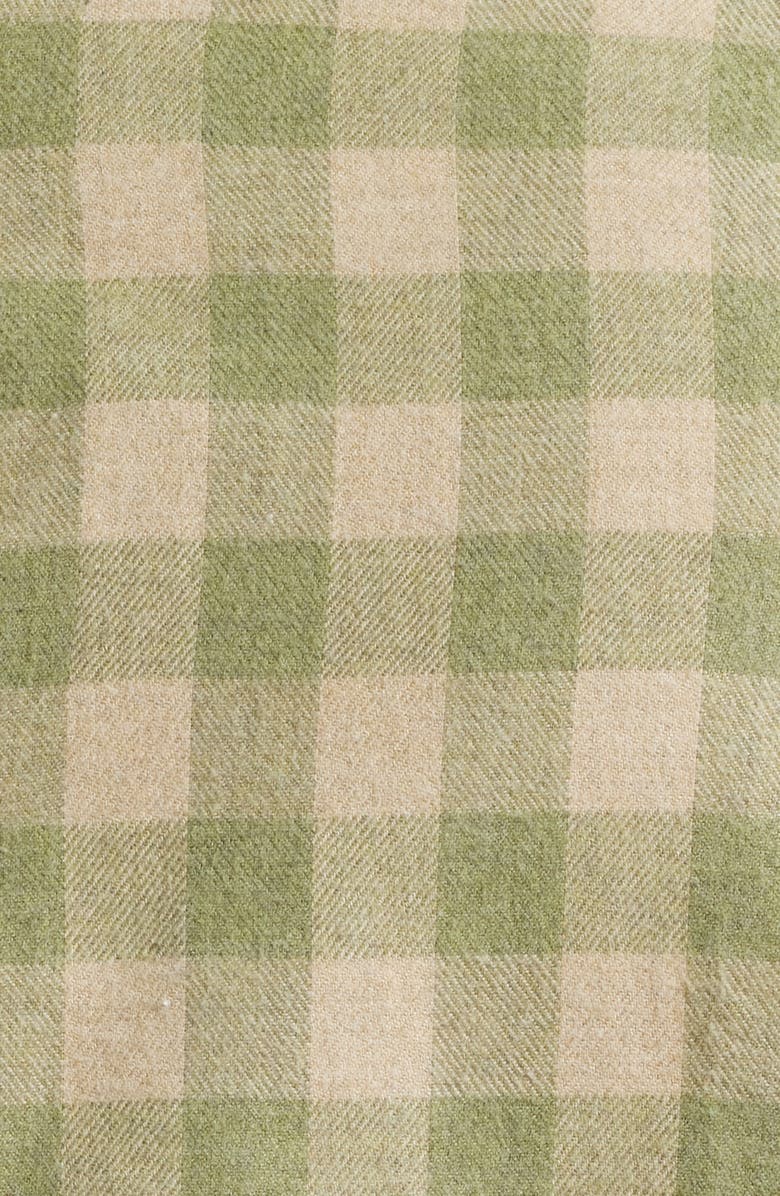 Scott Barber Canclini Regular Fit Check Cotton Mélange Flannel Button-Up Shirt, Alternate, color, Sage