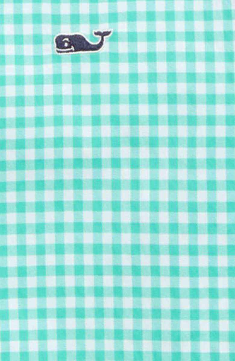 vineyard vines Kids' Gingham Performance Whale Button-Down Shirt, Alternate, color,