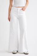 Tractr Raw Hem Wide Leg Jeans