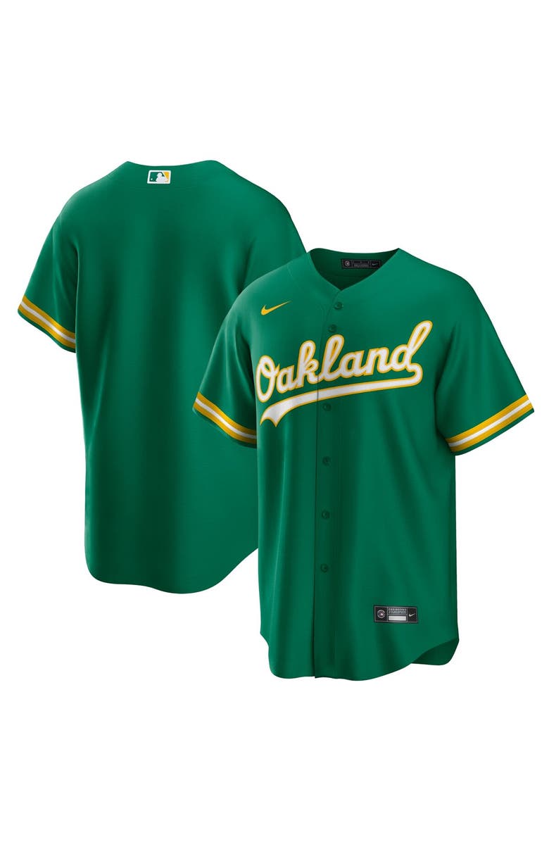 Nike Men's Nike Green Oakland Athletics Alternate Replica Team Jersey, Main, color,