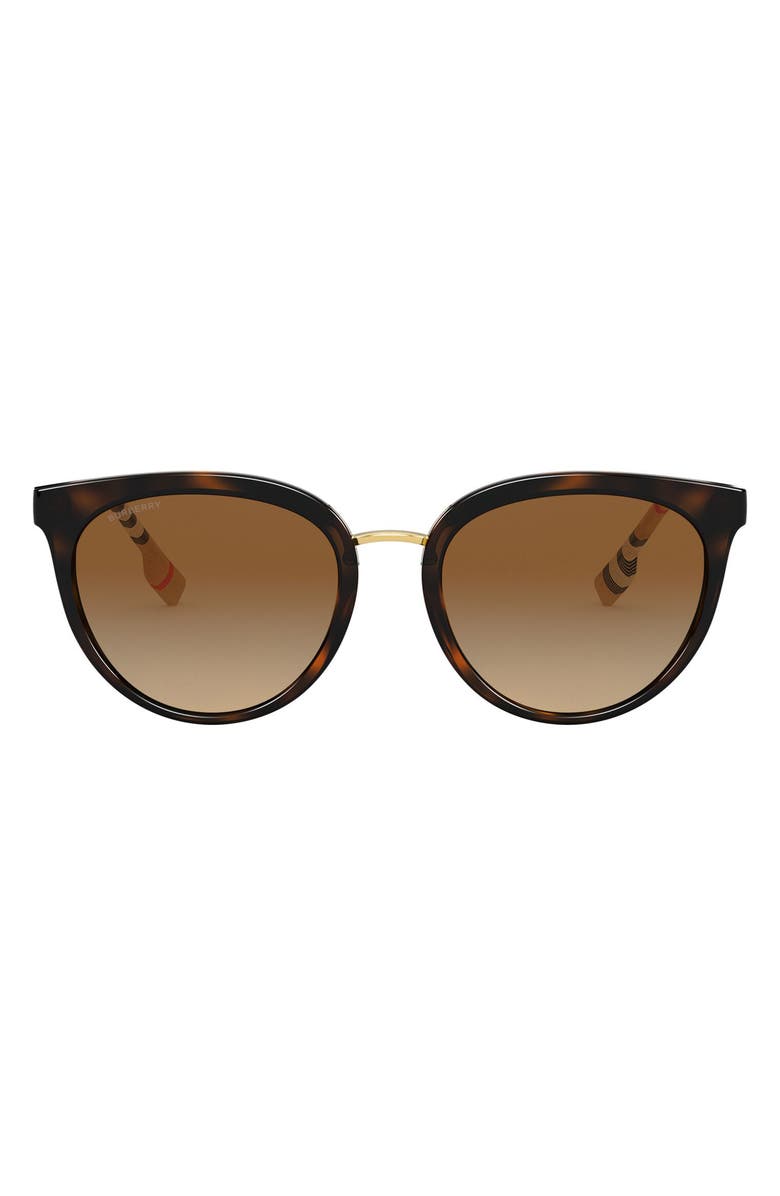 Burberry 54mm Polarized Gradient Cat Eye Sunglasses | Nordstrom display picture 1