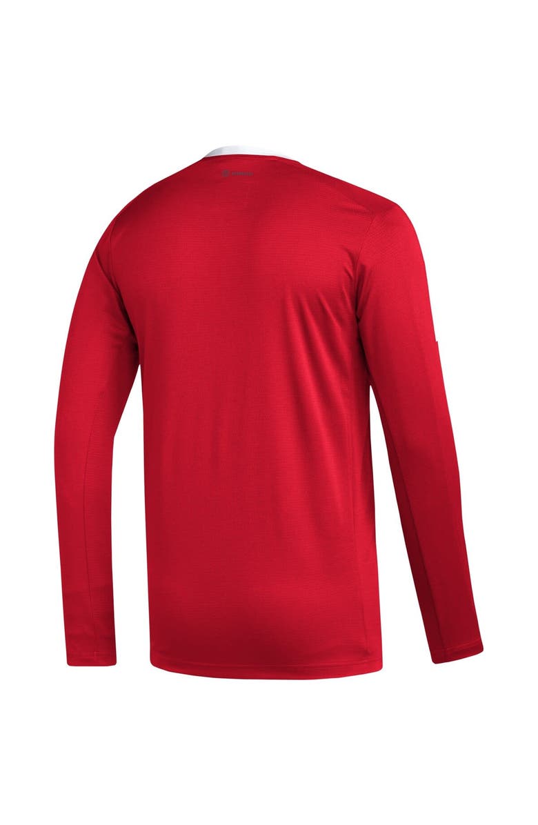 adidas Men's adidas Red Detroit Red Wings AEROREADY<sup>®</sup> Long Sleeve T-Shirt, Alternate, color, 