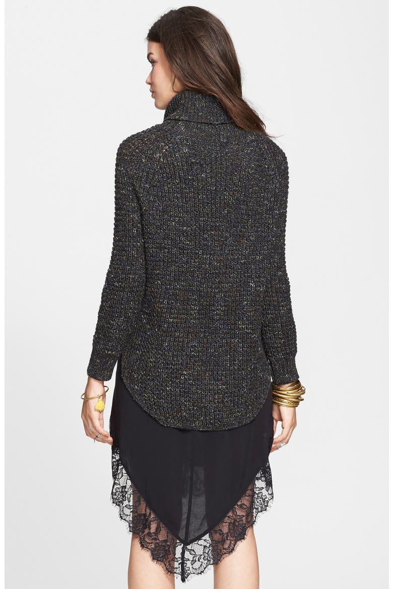 Turtleneck Pullover, Alternate, color, CHARCOAL COMBO