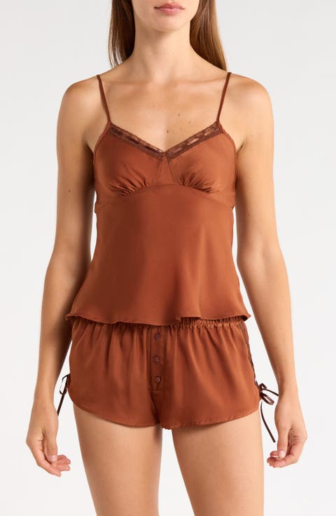 Robin Lace Trim Satin Camisole