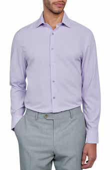 W.R.K Slim Fit Flower Geo Print Recycled Performance Stretch Dress Shirt