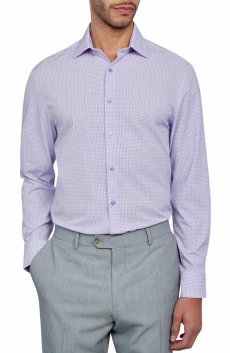 W.R.K Slim Fit Flower Geo Print Recycled Performance Stretch Dress Shirt