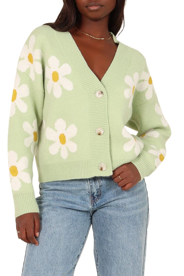 Daisy Cardigan, Main, color, GREEN