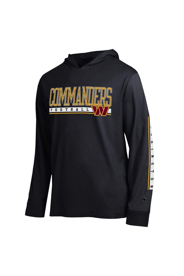 Men's Champion Black Washington Commanders All Star Hooded T-Shirt, Alternate, color, Black