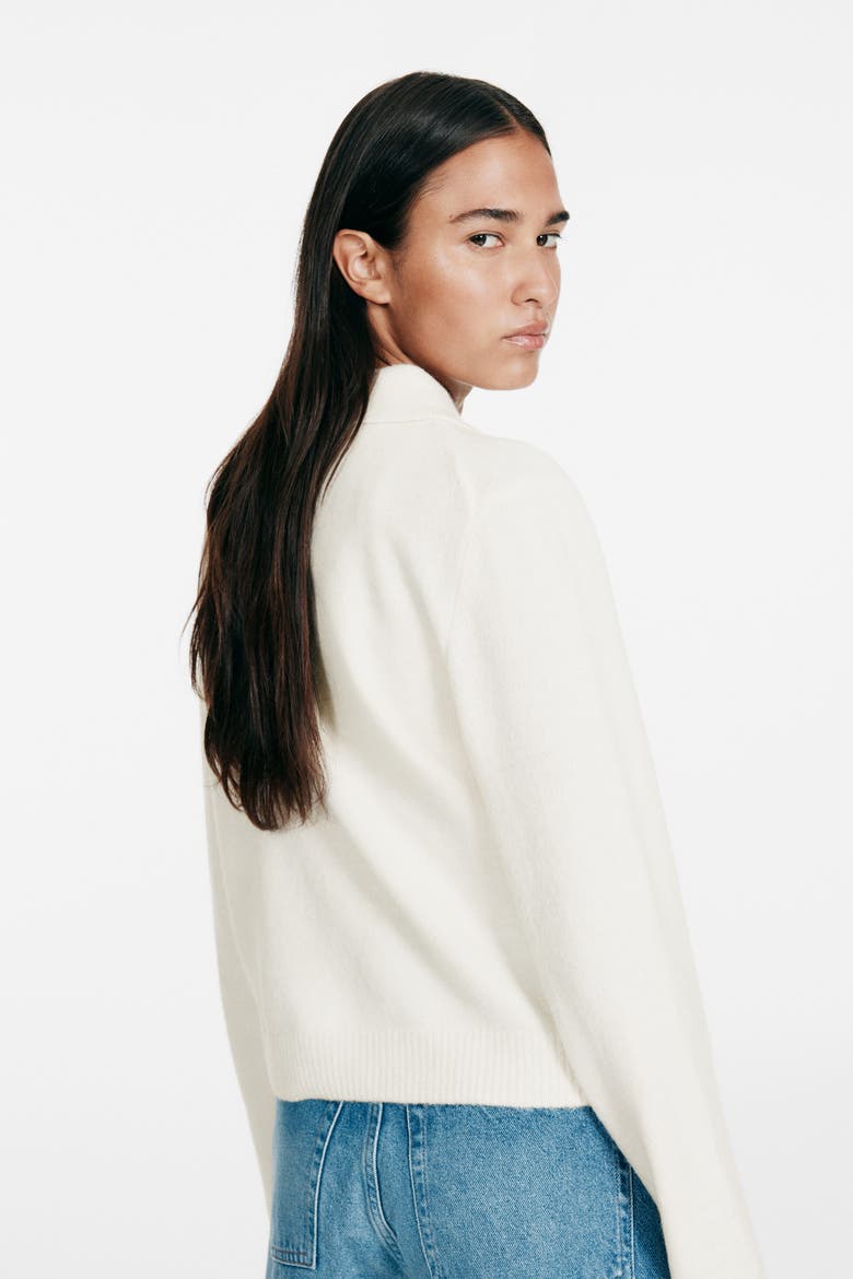 Collared Cardigan, Alternate, color, Cream