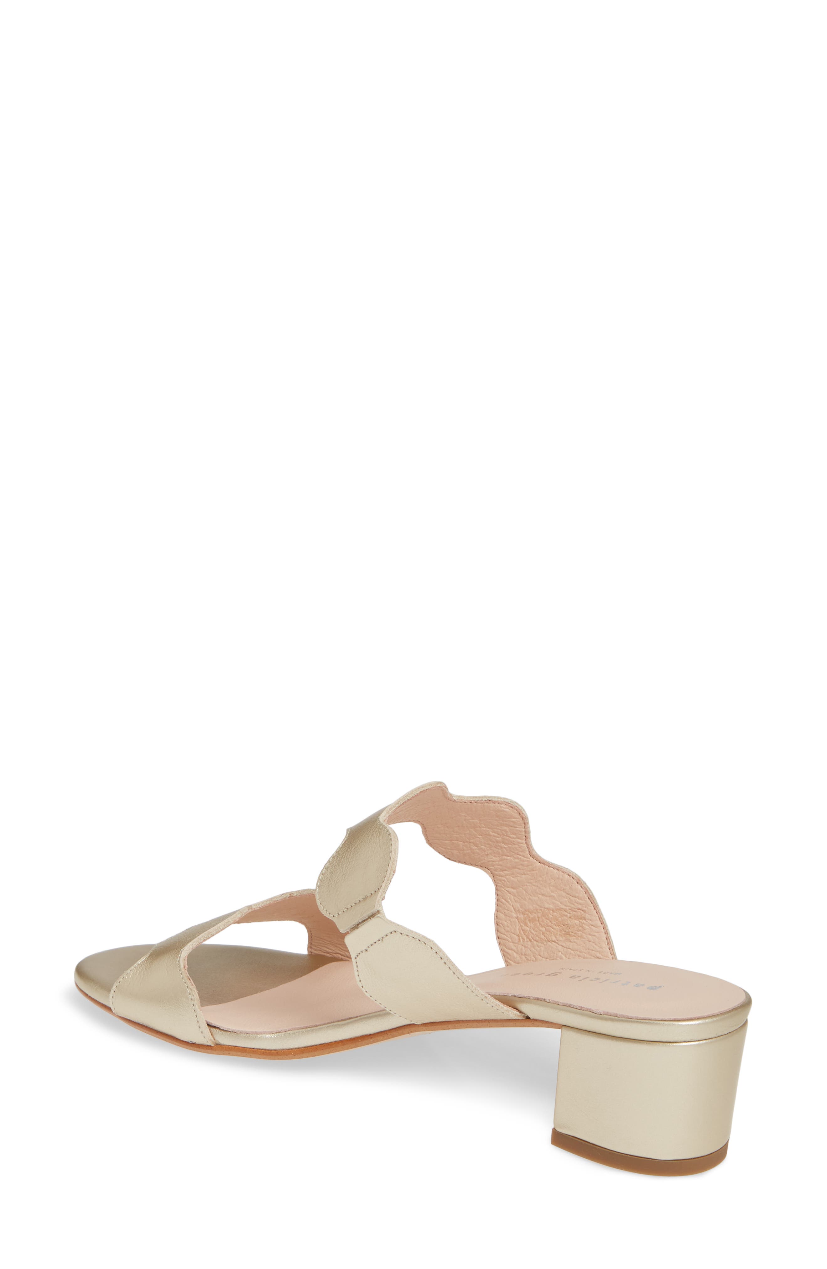 Palm Beach Slide Sandal, Alternate, color, GOLD LEATHER