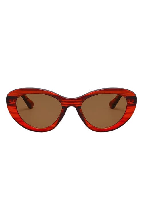 Fifth & Ninth Sasha 65mm Oversize Polarized Cat Eye Sunglasses In Red