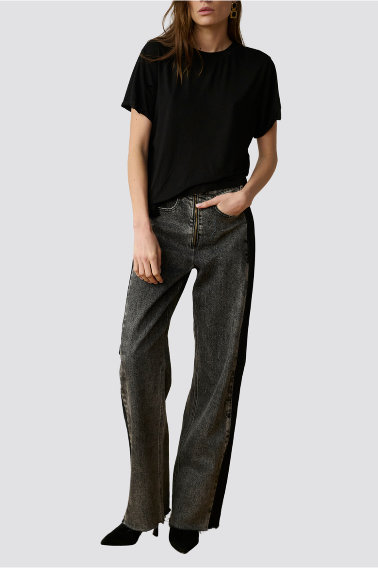 Amelia Contrast Jean, Main, color, Wall St.