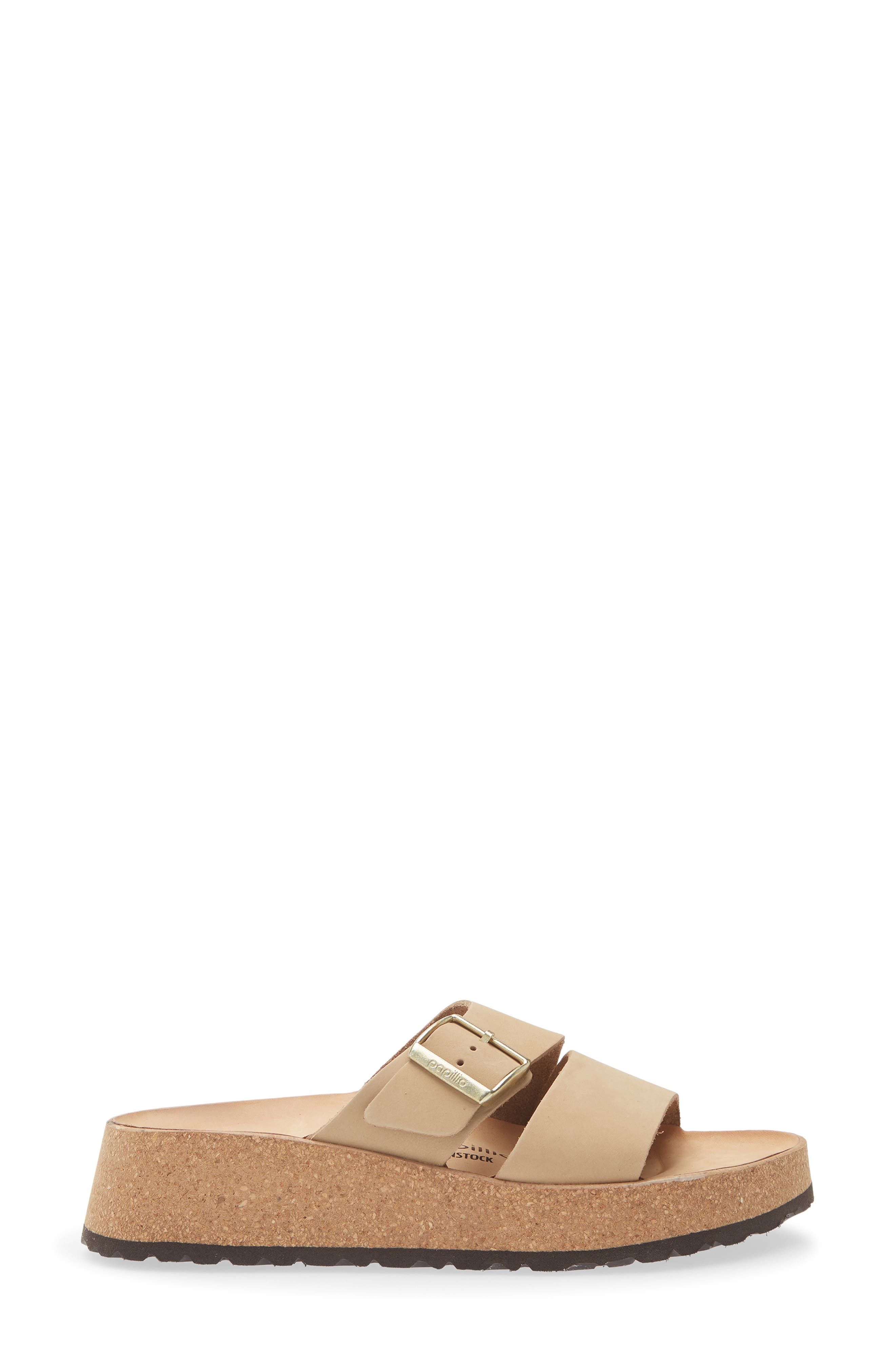 Papillio by Birkenstock Almina Platform Sandal, Alternate, color, SANDCASTLE NUBUCK