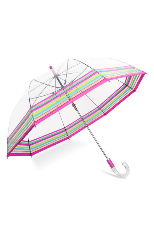 Shedrain Auto Open Bubble Stick Umbrella In Sole Stripe