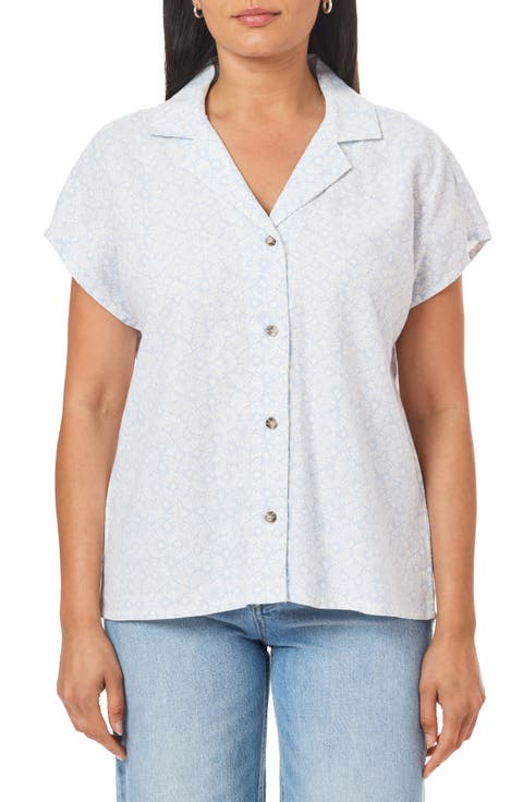 Clarita Linen All Over Print Shirt